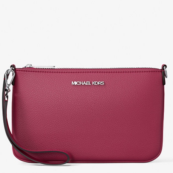 Michael Kors Jet Set Small Pebbled Leather Convertible Wristlet NWT - Picture 1 of 7